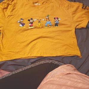 Disney crop top, XL, burnt yellow